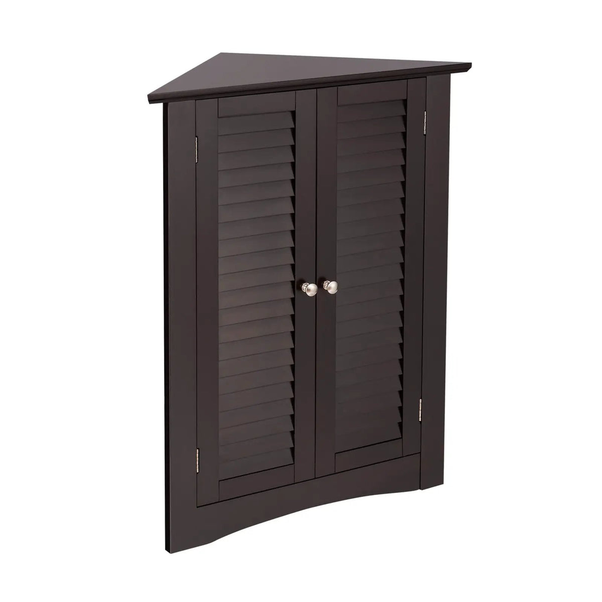 Bathroom Corner Storage Freestanding Floor Cabinet with Shutter Door, photo 9 of 24
