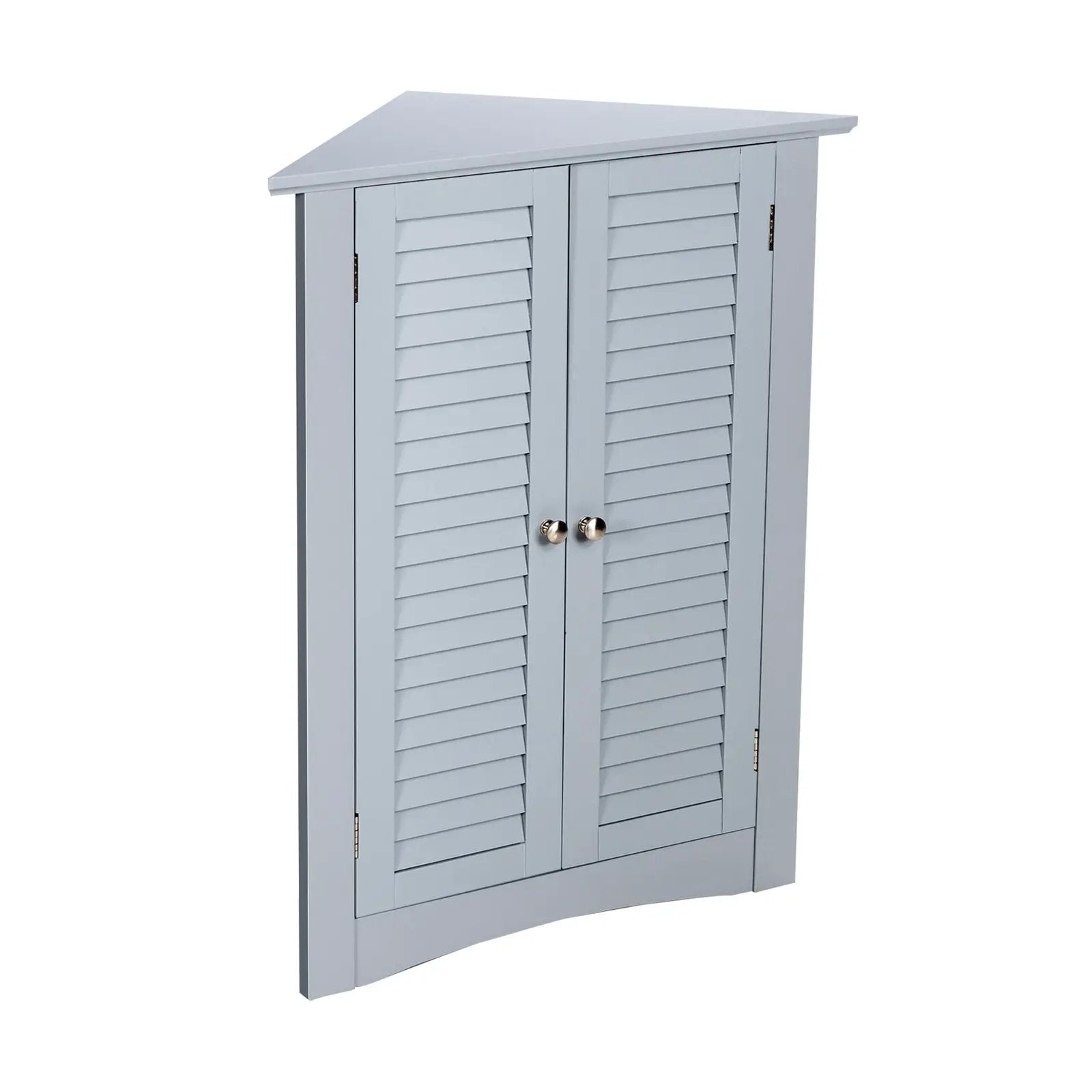 Bathroom Corner Storage Freestanding Floor Cabinet with Shutter Door by DirectDeals