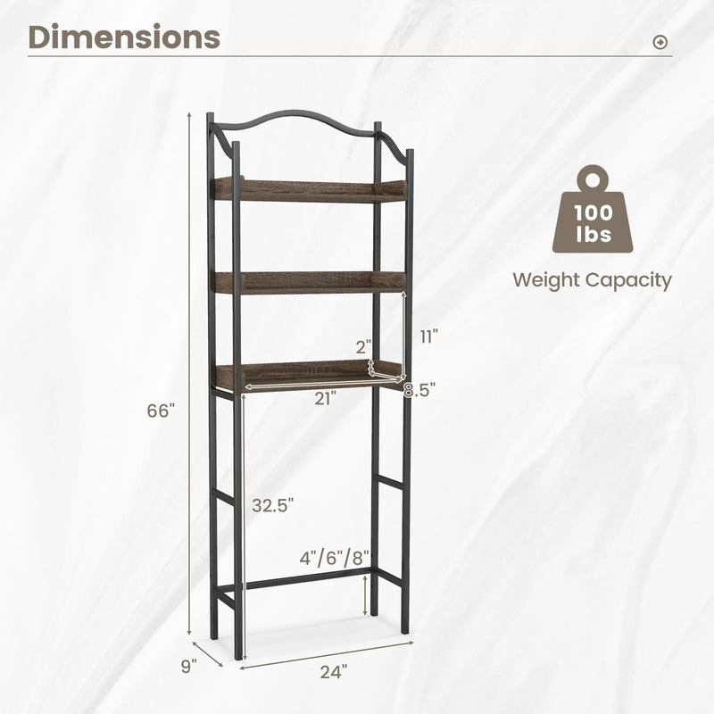 3-Tier Over-The-Toilet Bathroom Spacesaver Storage Rack by DirectDeals