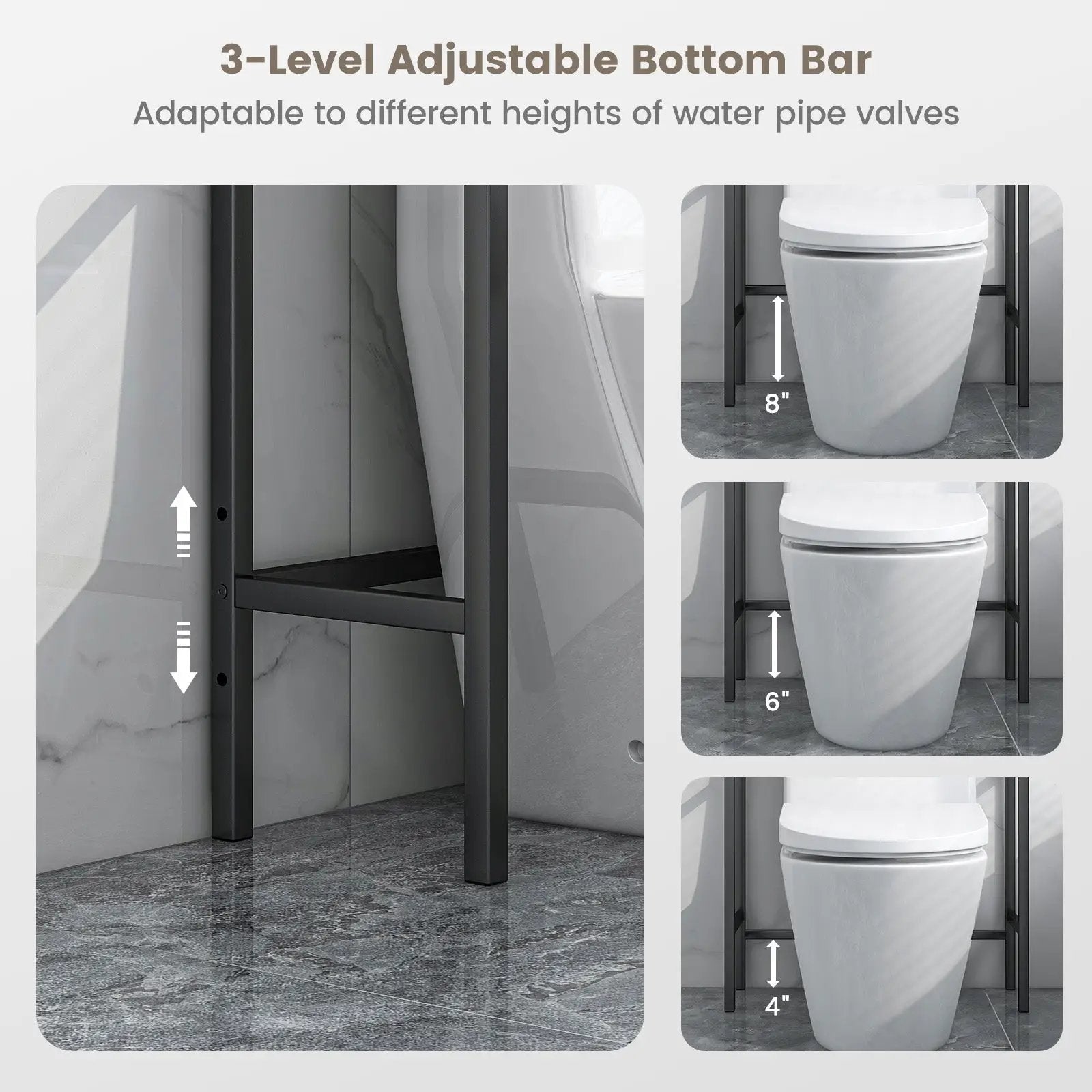 3-Tier Over-The-Toilet Bathroom Spacesaver Storage Rack by DirectDeals