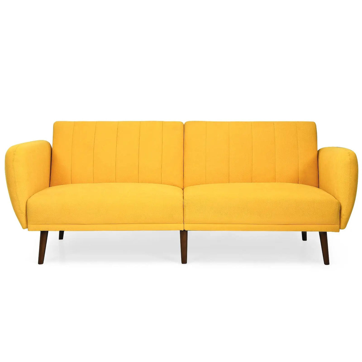 Convertible Futon Sofa Bed Adjustable Couch Sleeper with Wood Legs, photo 9 of 10