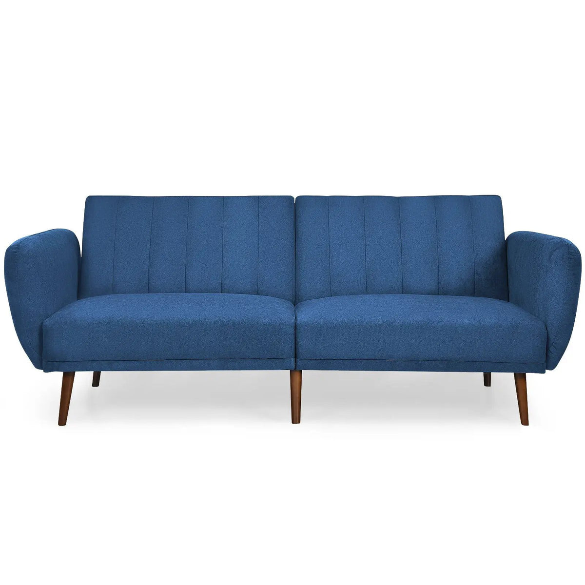 Convertible Futon Sofa Bed Adjustable Couch Sleeper with Wood Legs, photo 10 of 10