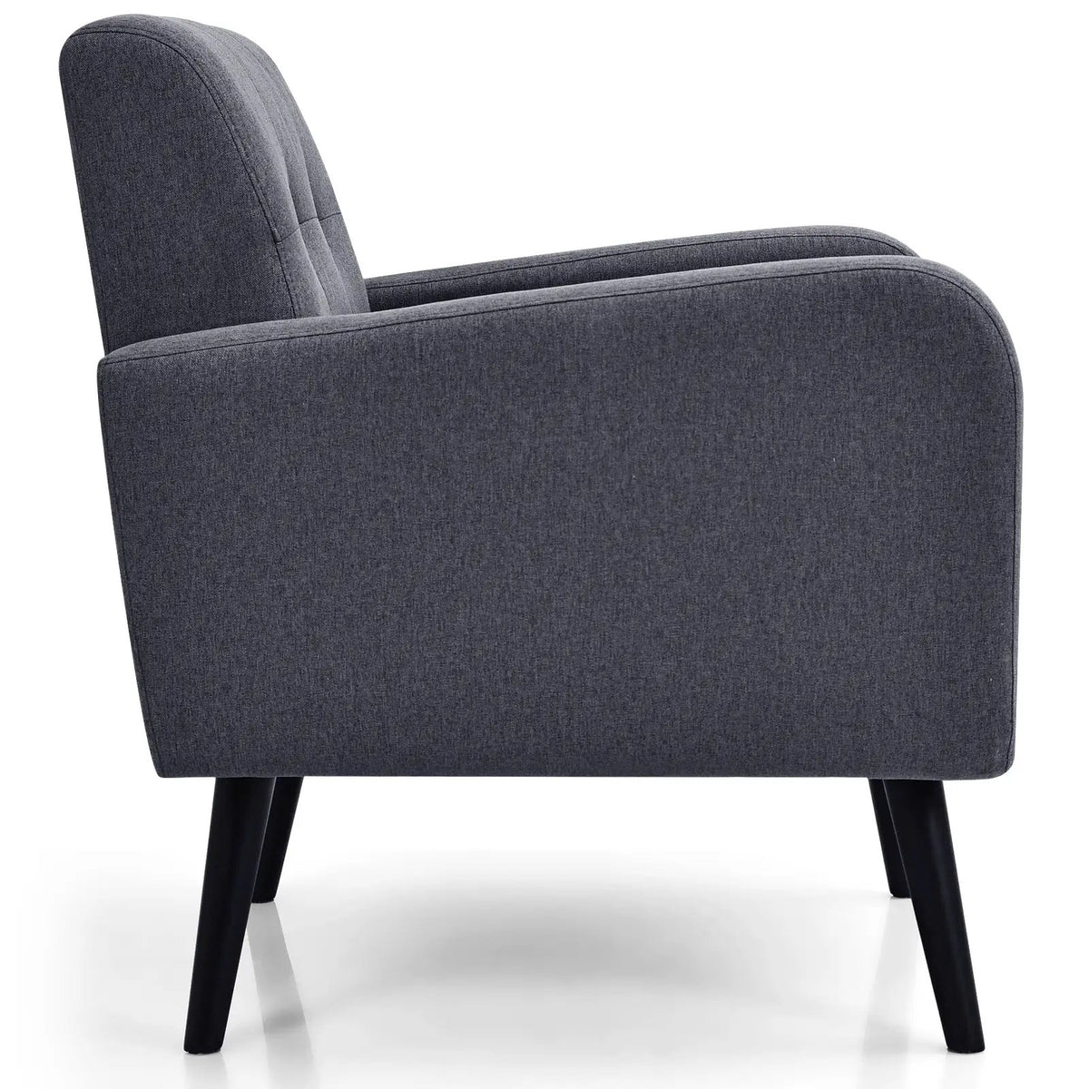 Modern Upholstered Comfy Accent Chair Single Sofa with Rubber Wood Legs, photo 4 of 10