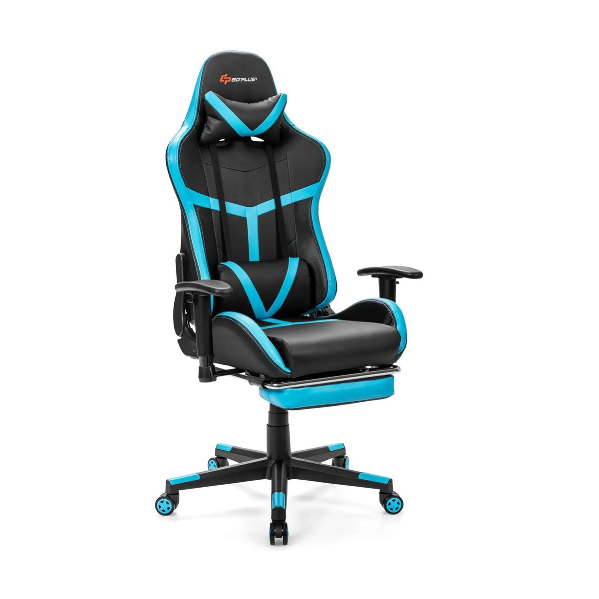 Reclining Racing Chair with Lumbar Support Footrest, photo 6 of 16