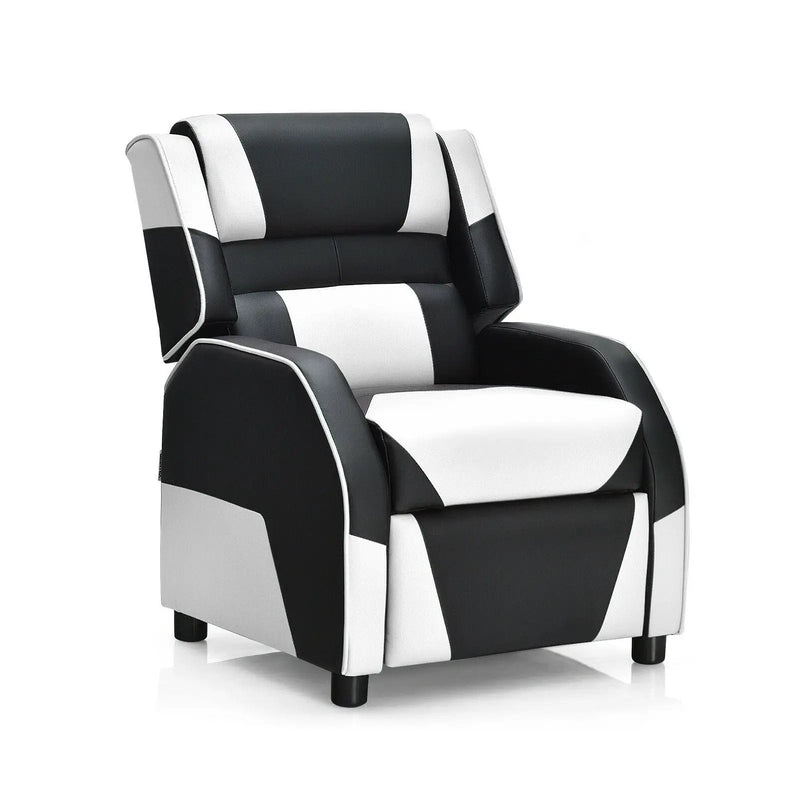 Kids Youth PU Leather Gaming Sofa Recliner with Headrest and Footrest by DirectDeals