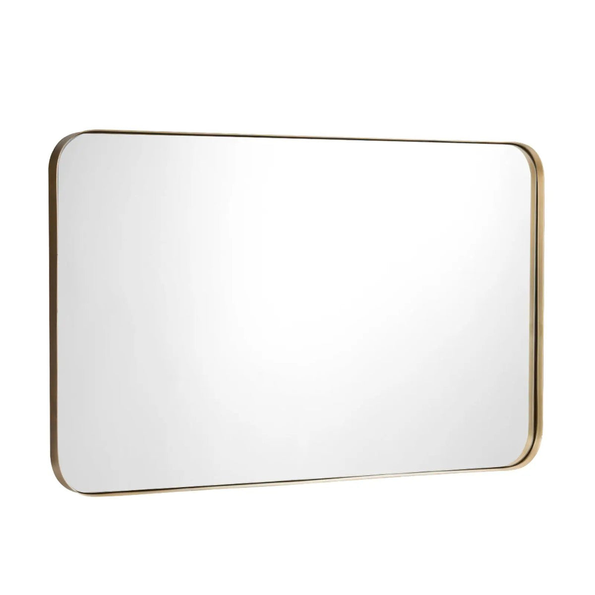 32 Inch x 20 Inch Metal Frame Wall-Mounted Rectangle Mirror, photo 3 of 9