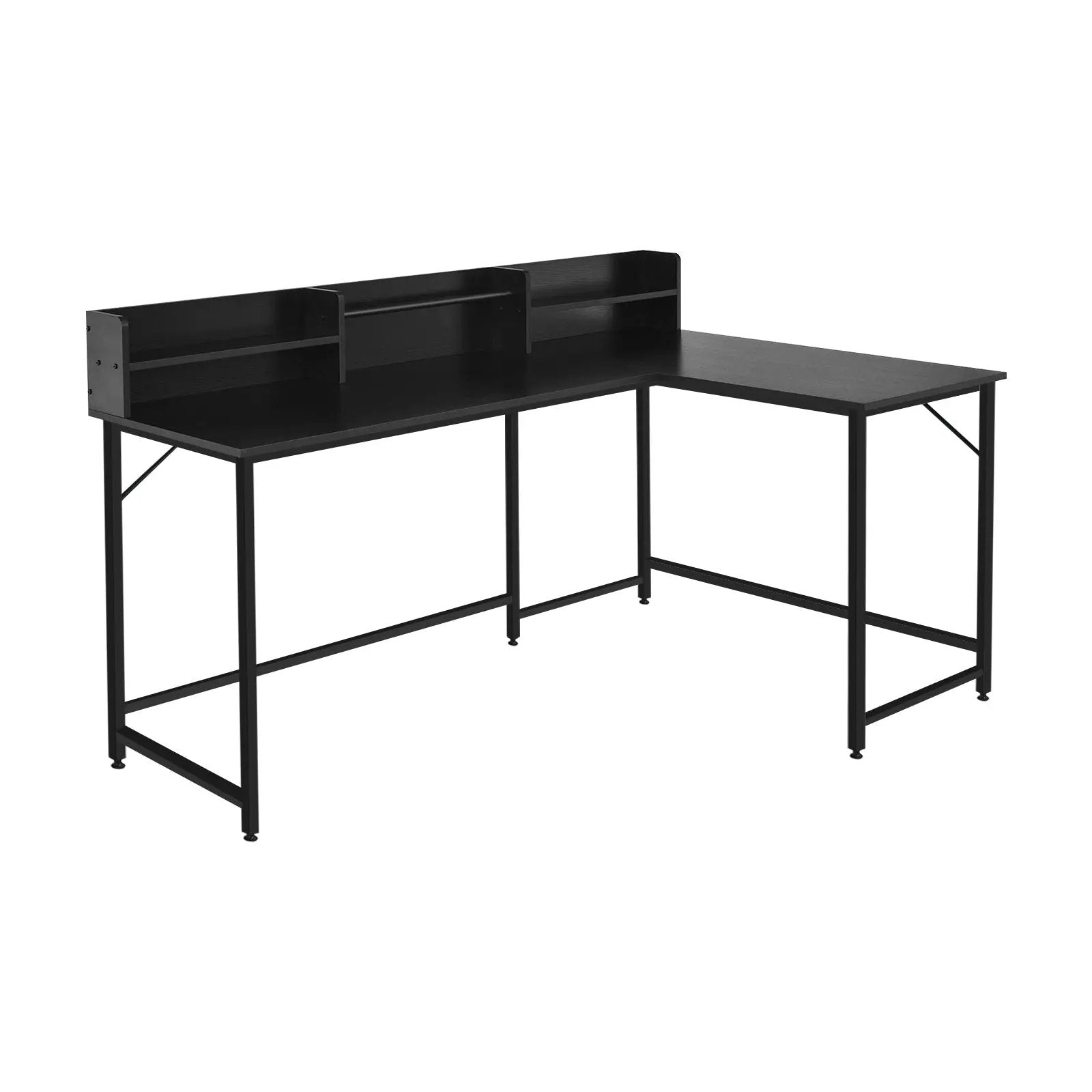5.5 Inch L-shaped Computer Desk with Bookshelf by DirectDeals