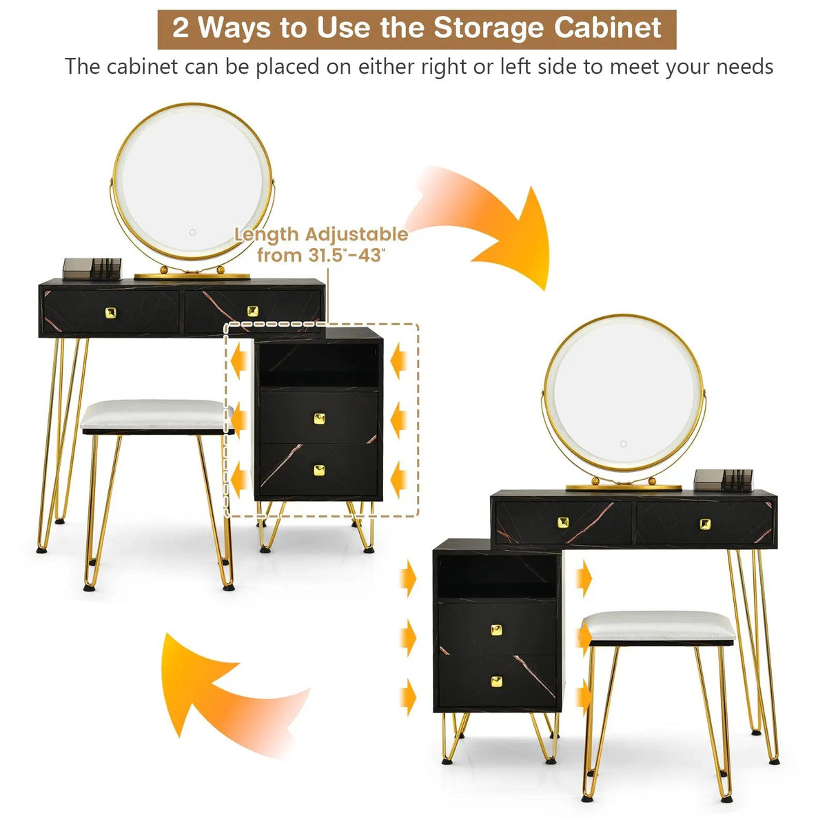 Modern Dressing Table with Storage Cabinet, photo 7 of 12