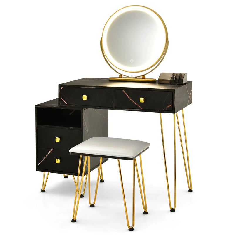 Modern Dressing Table with Storage Cabinet by DirectDeals