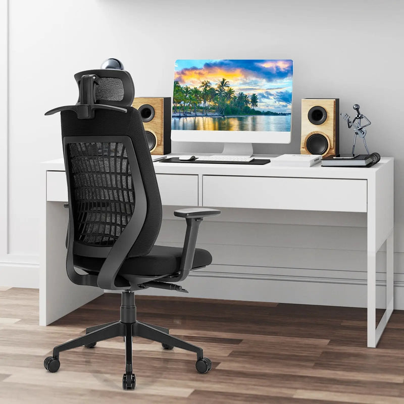 High Back Mesh Office Chair with Clothes Hanger by DirectDeals