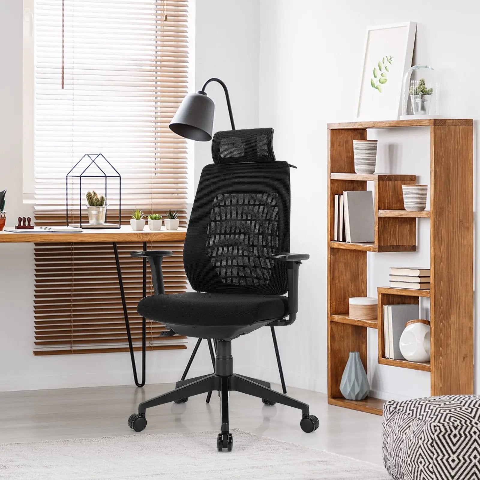 High Back Mesh Office Chair with Clothes Hanger by DirectDeals