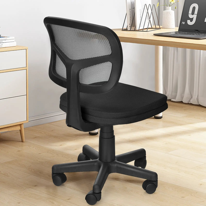 Armless Computer Chair with Height Adjustment and Breathable Mesh for Home Office by DirectDeals