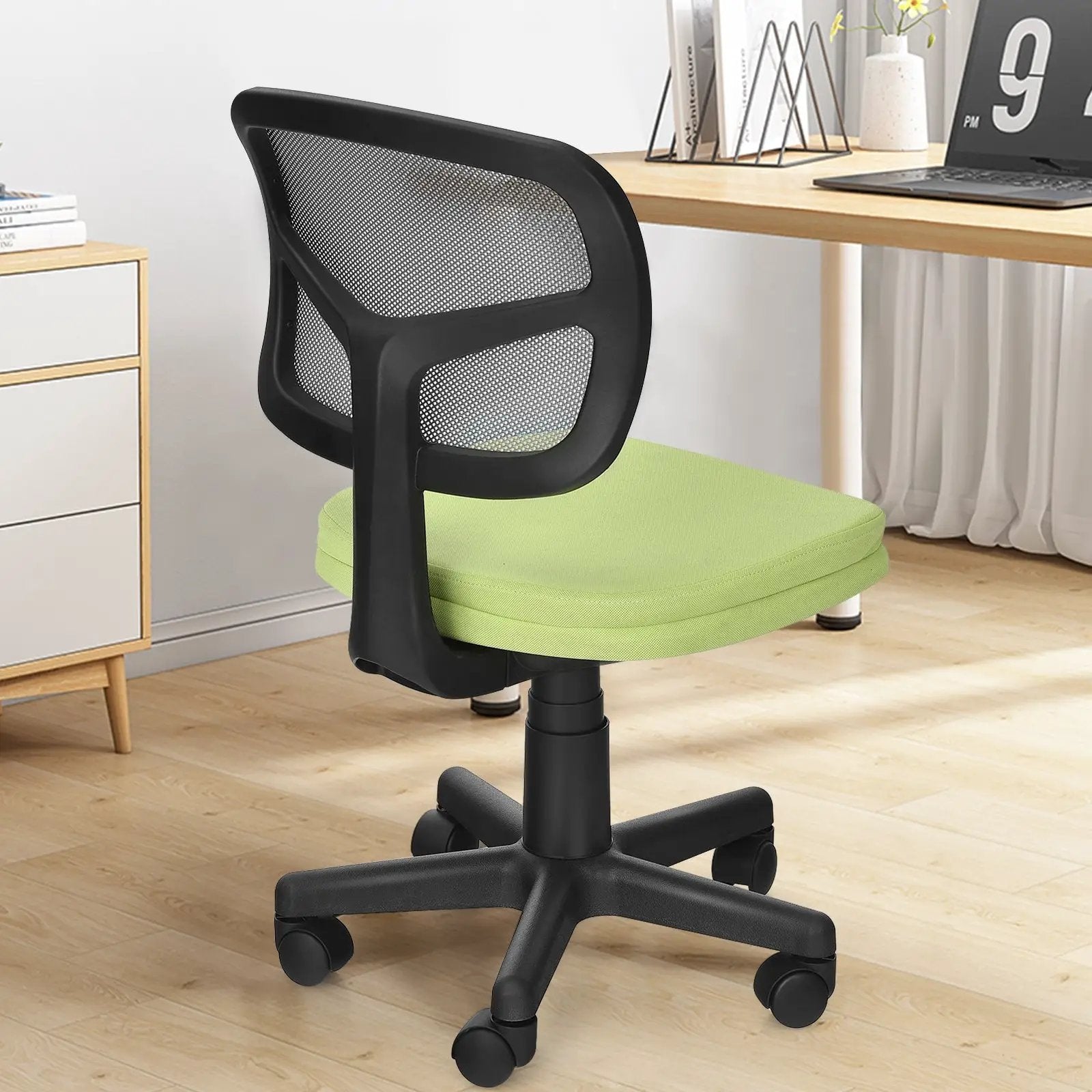 Armless Computer Chair with Height Adjustment and Breathable Mesh for Home Office by DirectDeals
