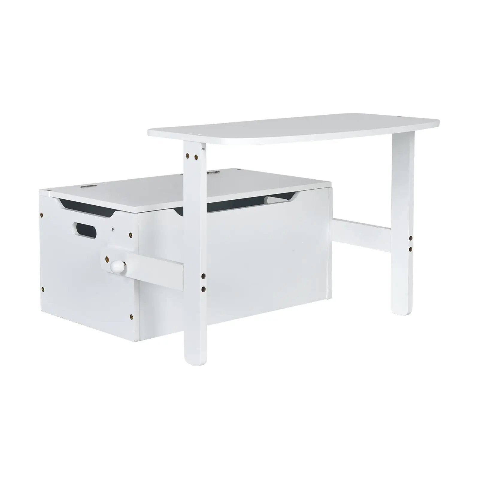 3-in-1 Kids Convertible Storage Bench Wood Activity Table and Chair Set by DirectDeals