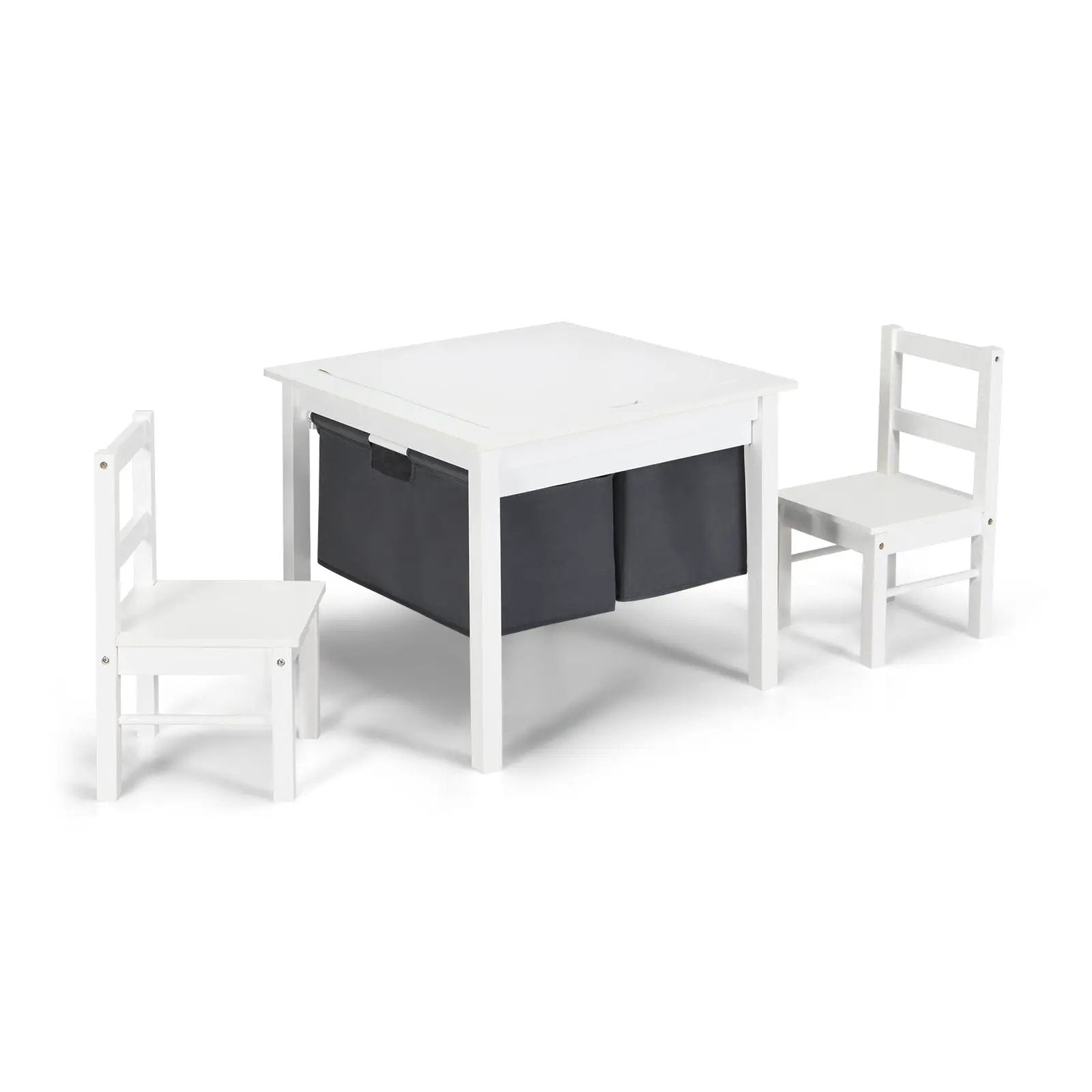 2-in-1 Kids Activity Table and 2 Chairs Set with Storage Building Block Table by DirectDeals