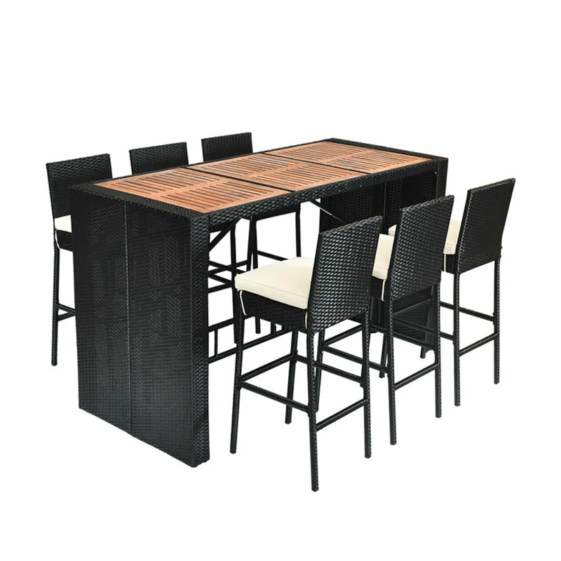 7 Pieces Patio Rattan Wicker Dining Furniture Set by DirectDeals