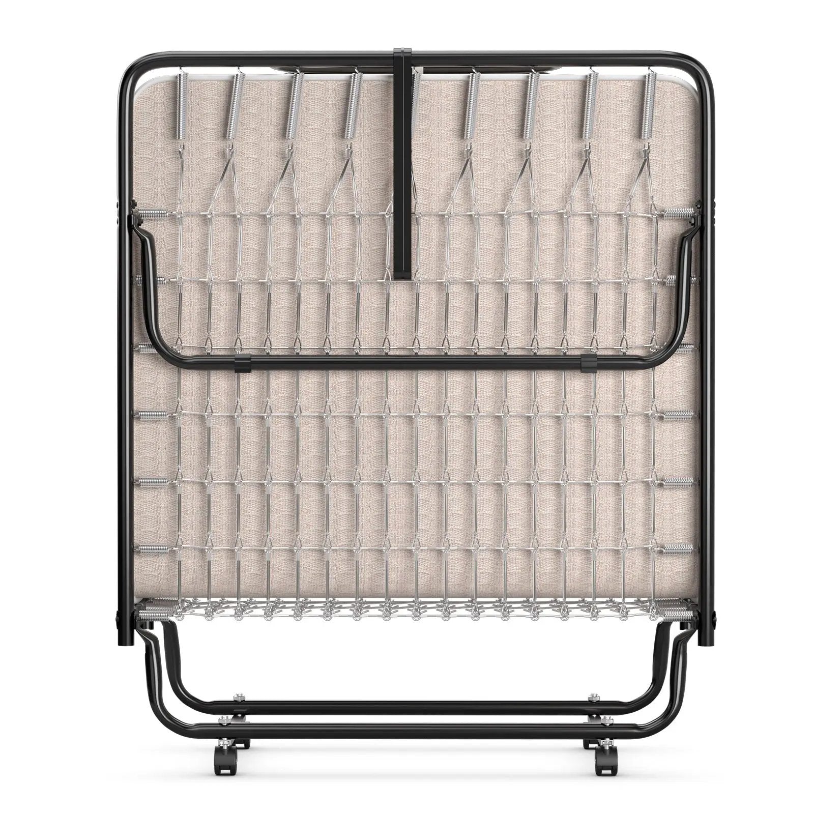 Rollaway Guest Bed with Sturdy Steel Frame and Memory Foam Mattress Made in Italy by DirectDeals