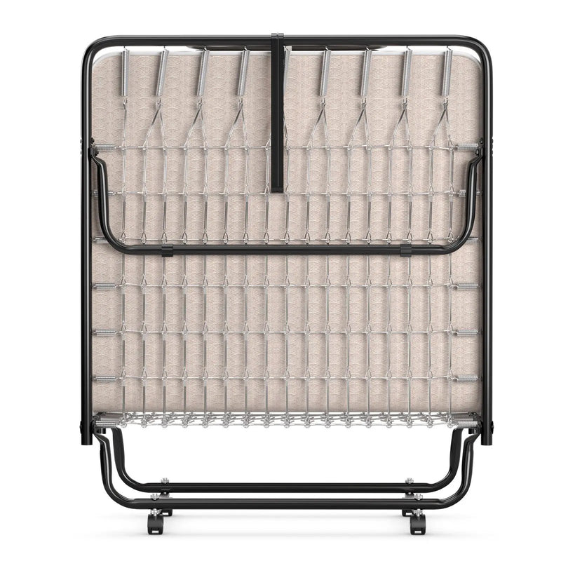 Rollaway Guest Bed with Sturdy Steel Frame and Memory Foam Mattress Made in Italy by DirectDeals