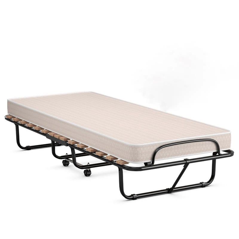 75 x 31.5 Inch Folding Guest Bed with Memory Foam Mattress for Adult by DirectDeals