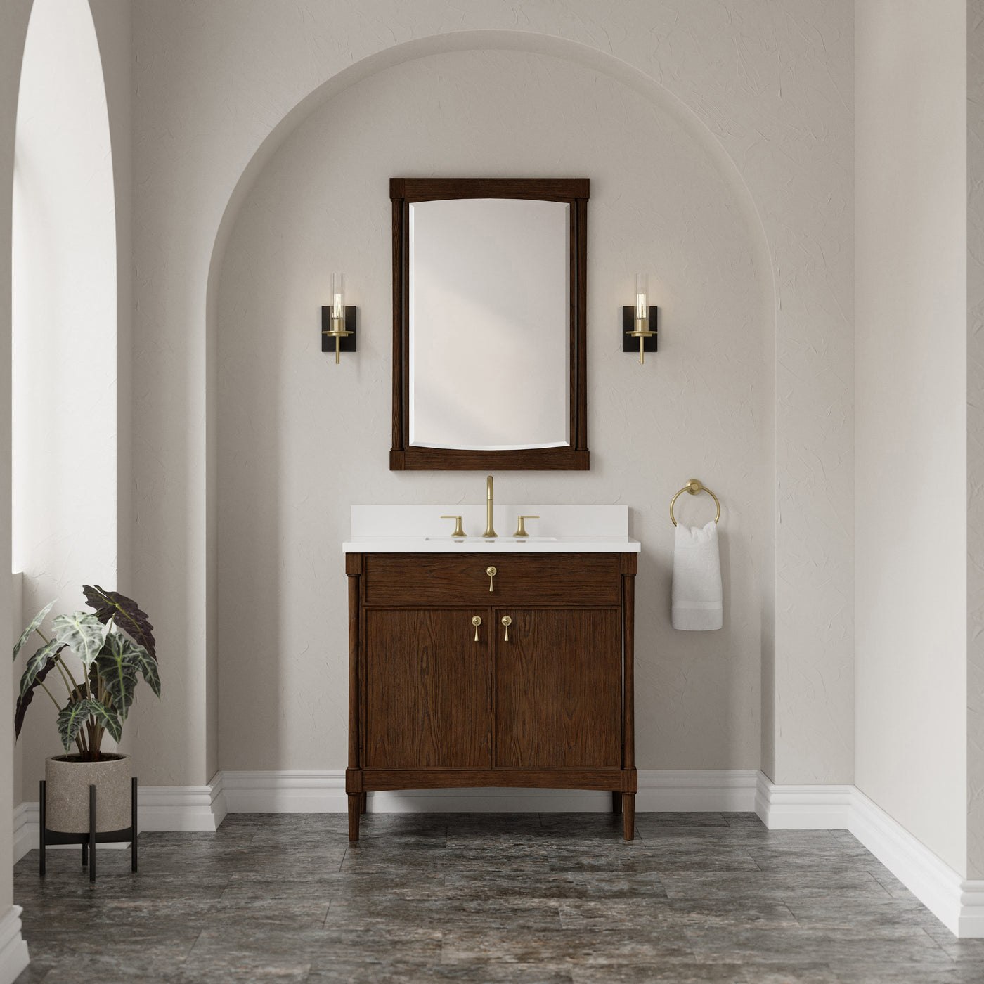 James Martin Kinnsden 36" Single Bathroom Vanity, Sable Oak, view 33
