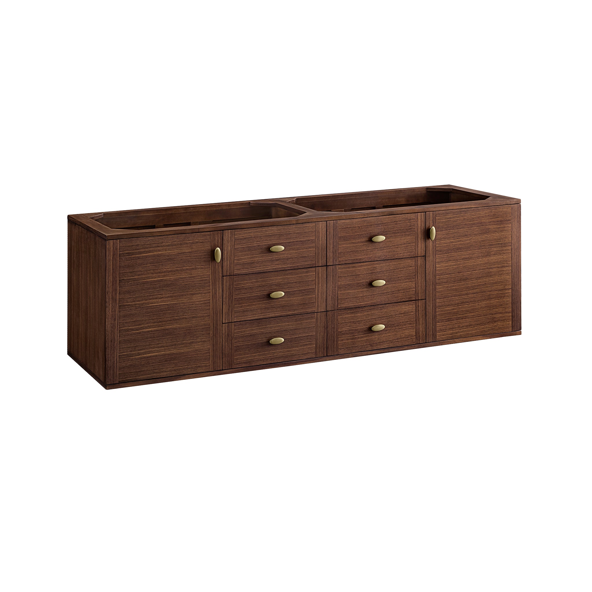 James Martin Amberly 72" Dual Mount Double Bathroom Vanity, Mid-Century Walnut, view 21