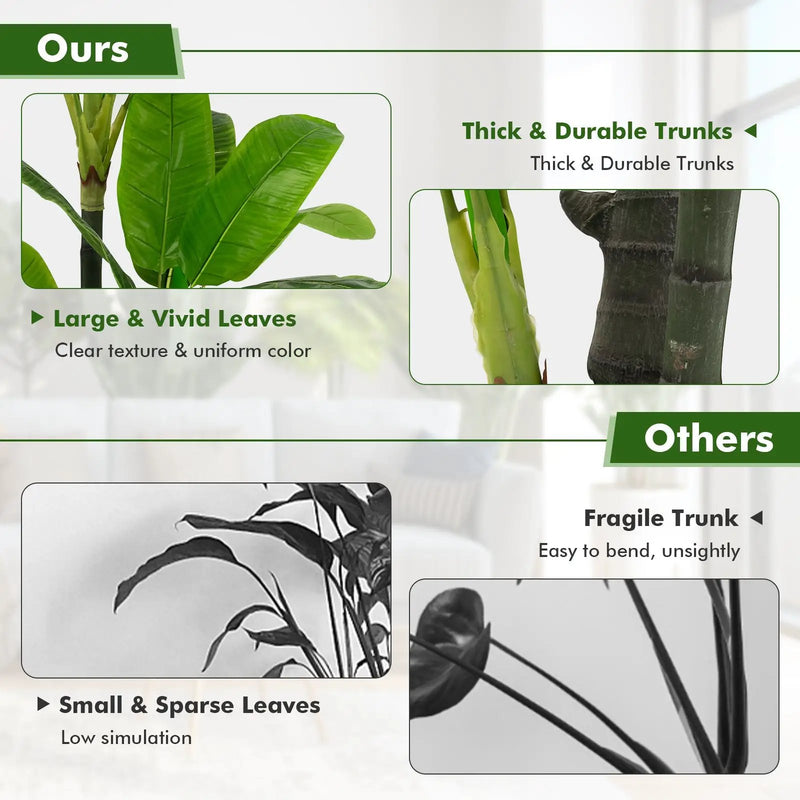5 Feet Artificial Tree with 18 Large Leaves by DirectDeals