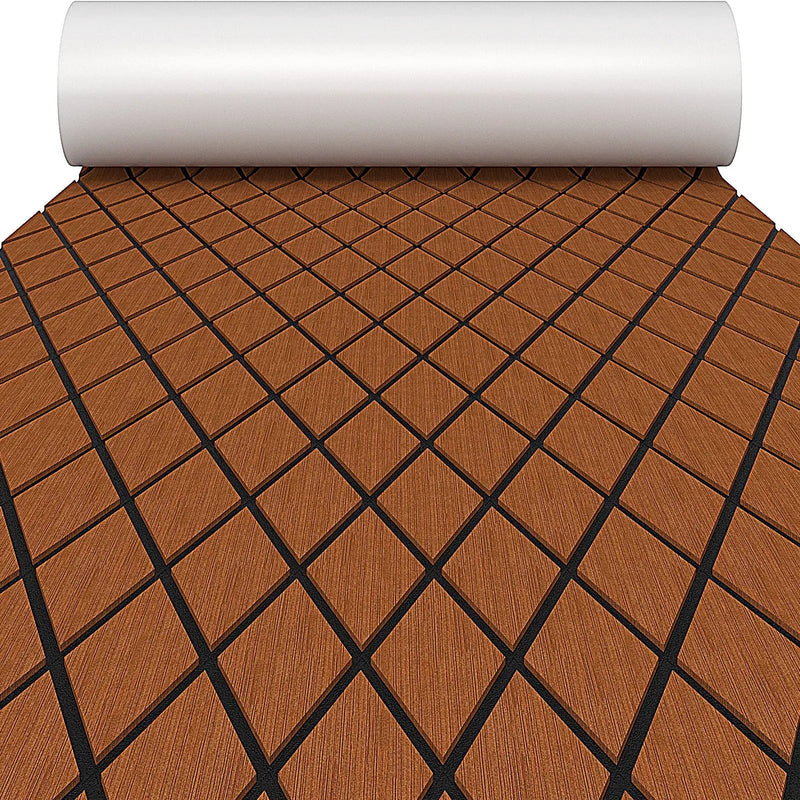 EVA Foam Boat Decking Sheet with Diamond Shape for Boat Surfboard-Brown by DirectDeals
