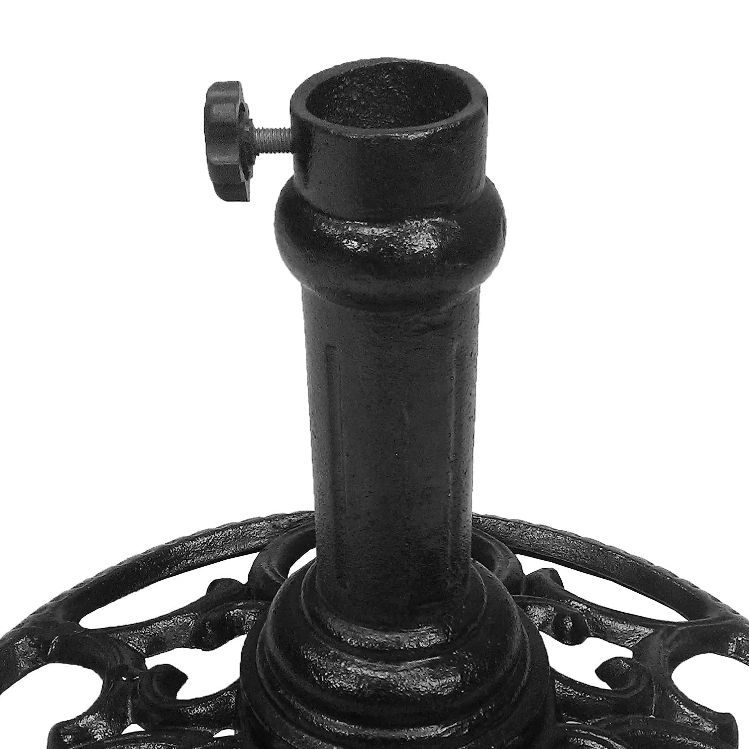 Black 23 lbs Round Cast Iron Umbrella Stand Base Weight by Sharicks