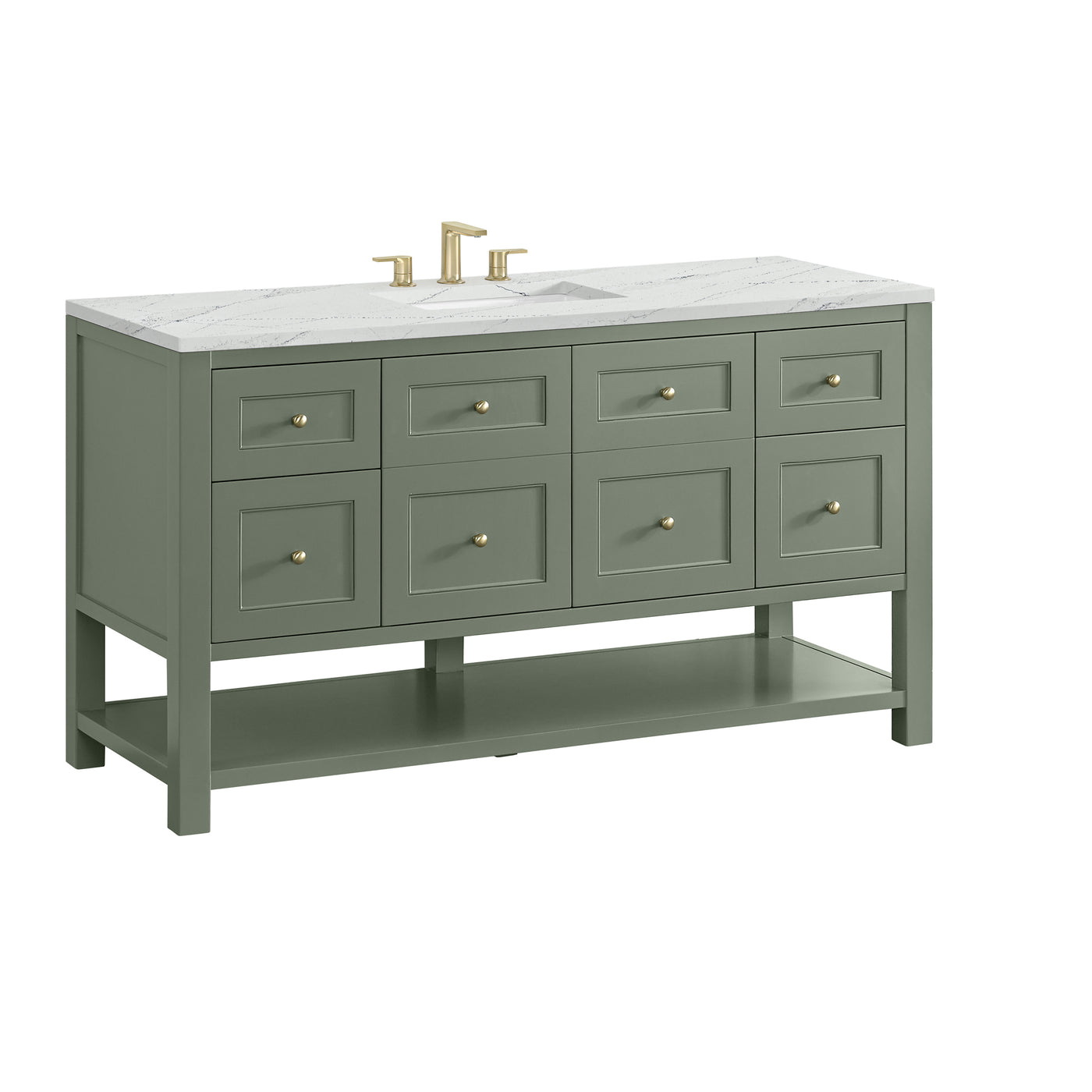 James Martin Breckenridge 60" Single Bathroom Vanity, Smokey Celadon, view 40