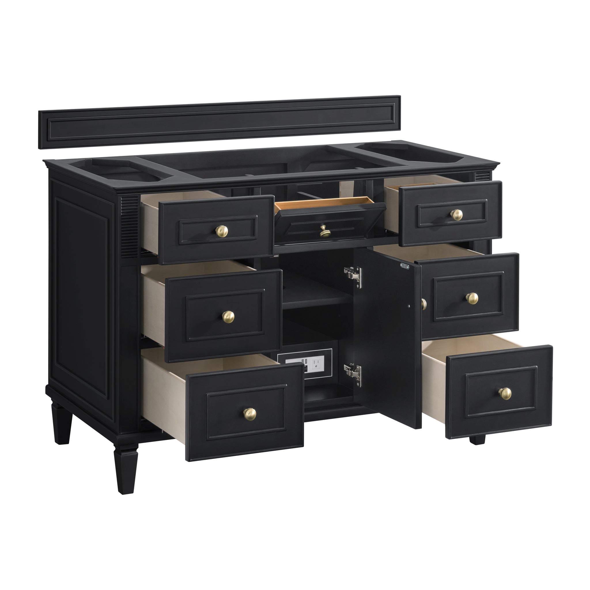 James Martin Lorelai 48" Single Bathroom Vanity, Black Onyx, view 21