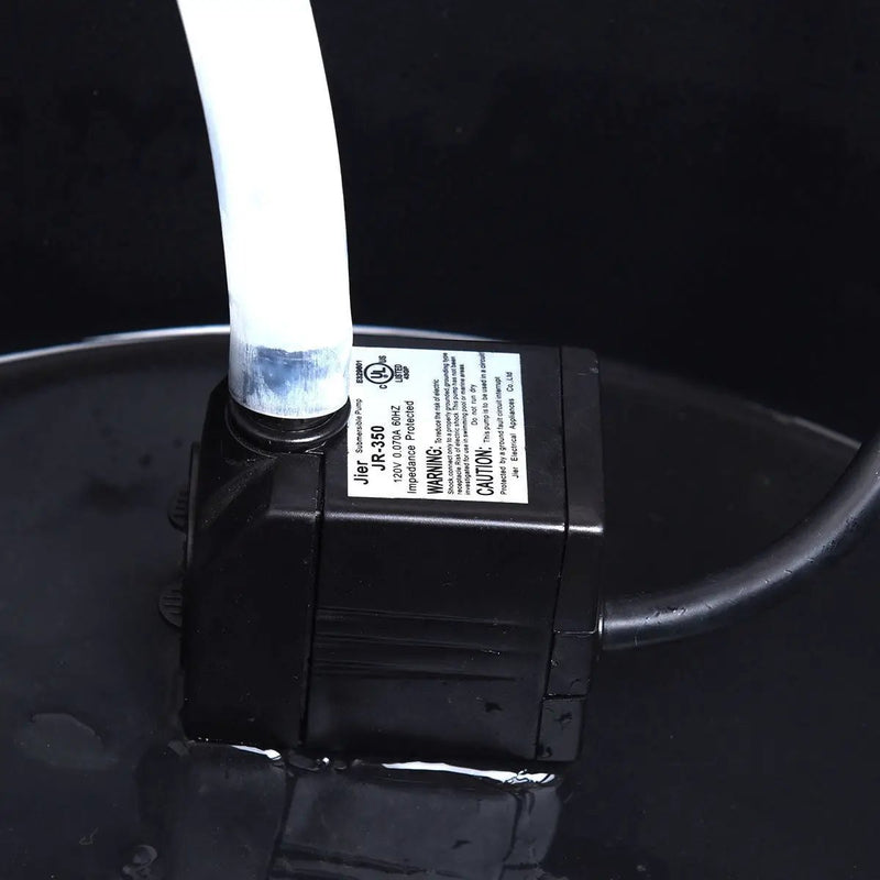 2-Tiers Outdoor Wooden Barrel Waterfall Fountain with Pump by DirectDeals