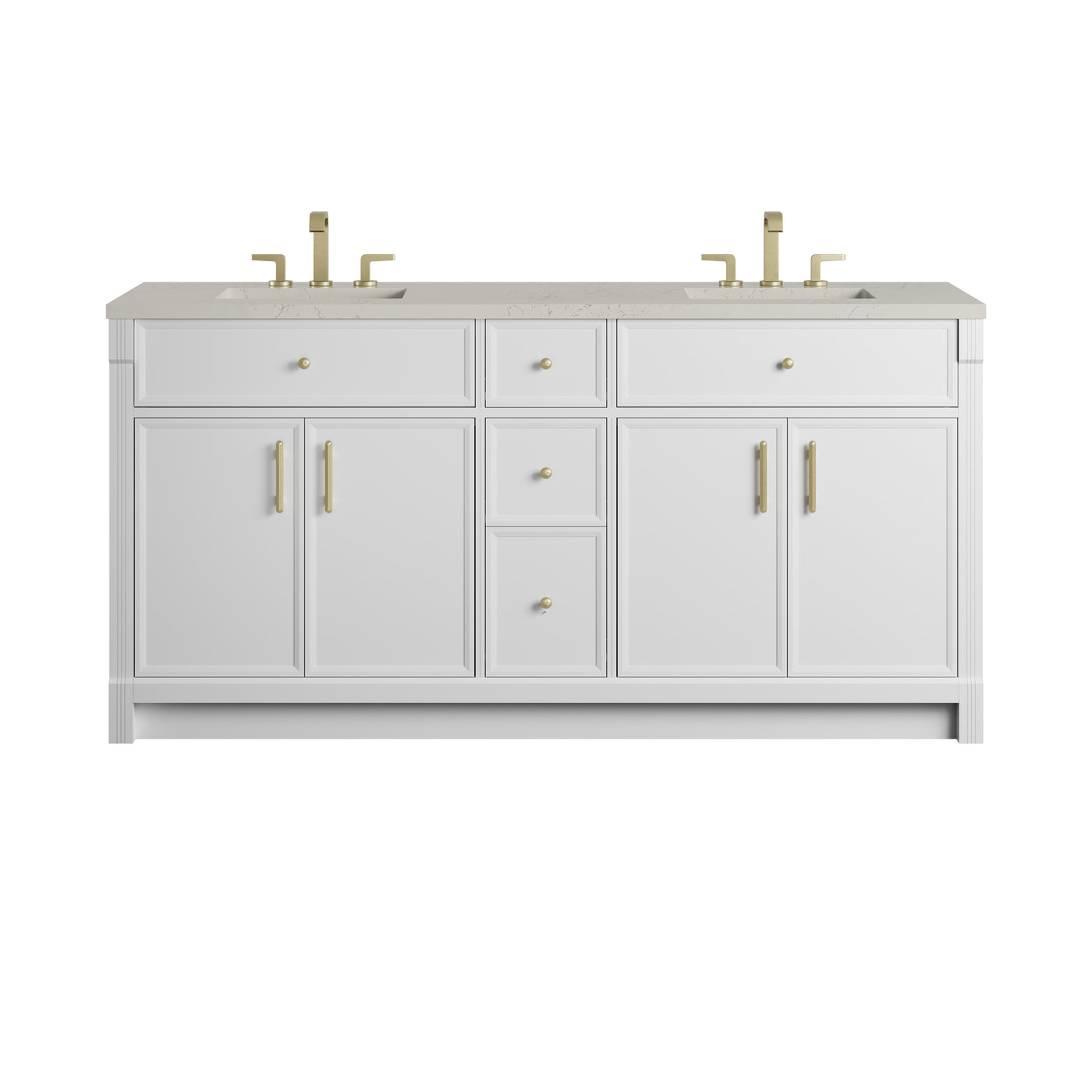 James Martin Bellshire 72" Double Bathroom Vanity, Bright White, view 39