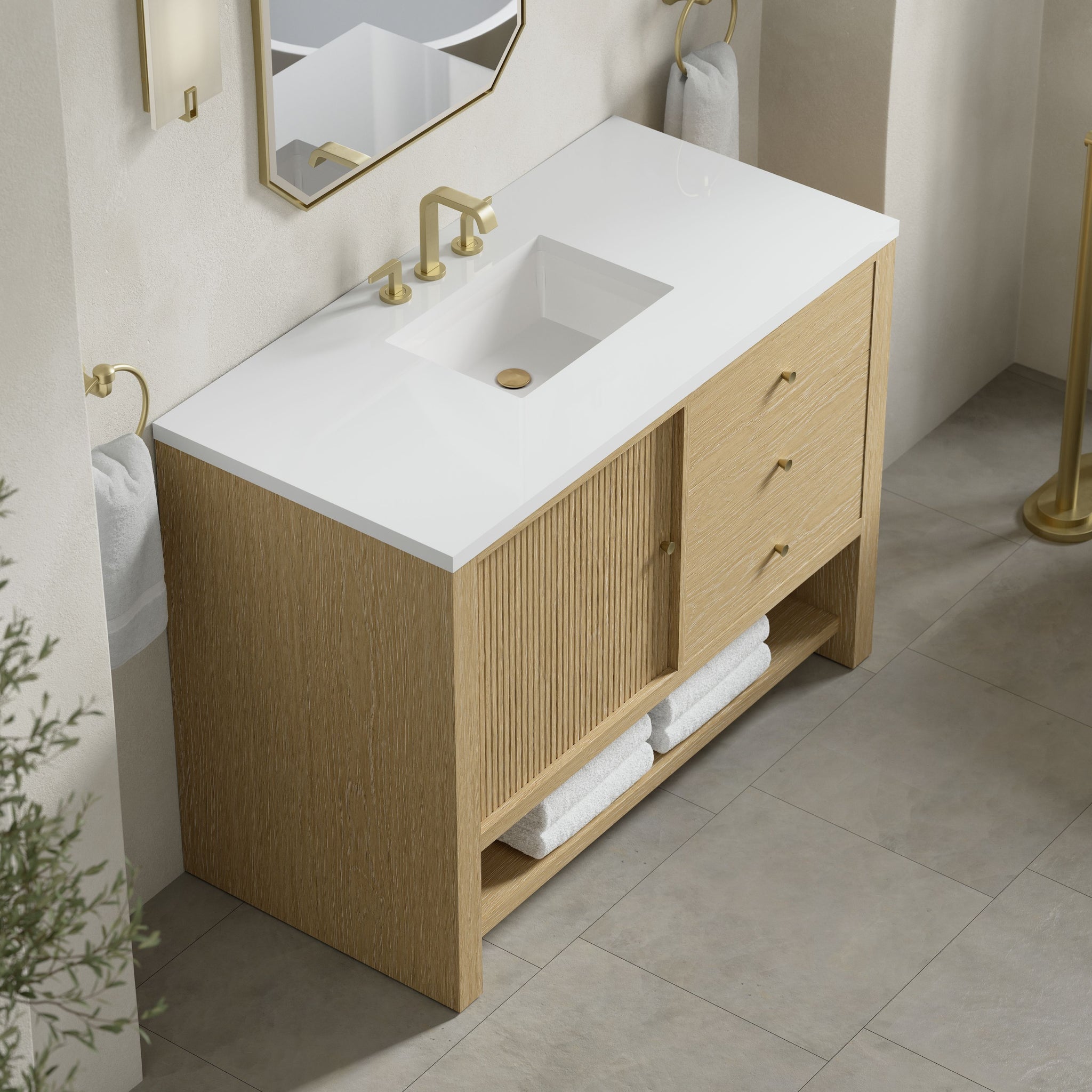 James Martin Marigot 48" Single Bathroom Vanity, Sunwashed Oak, view 30