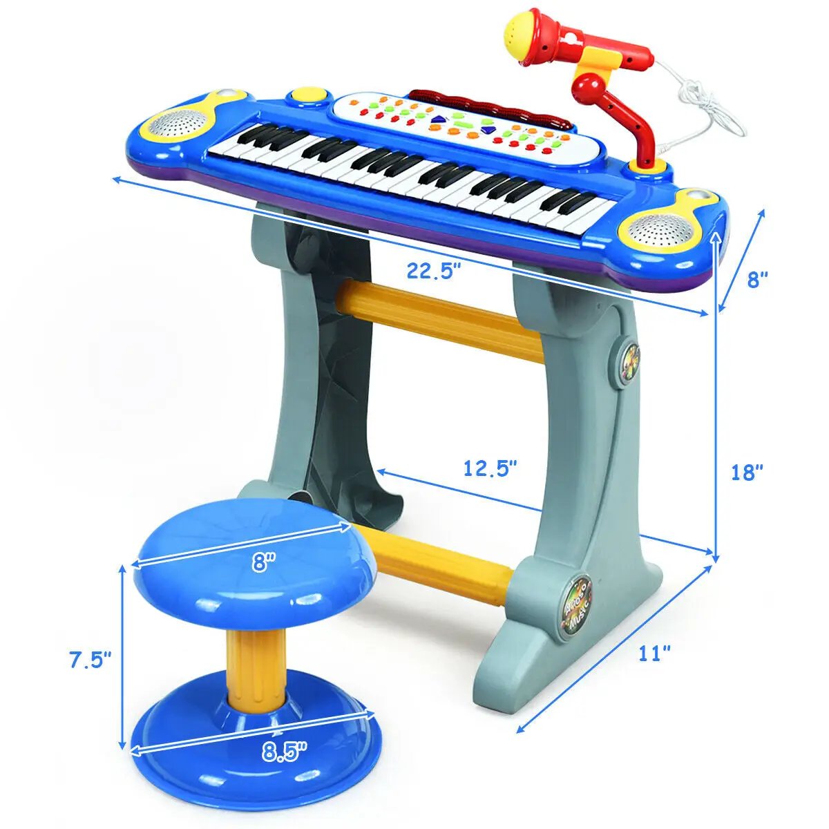 37 Key Electronic Keyboard Kids Toy Piano, photo 5 of 9