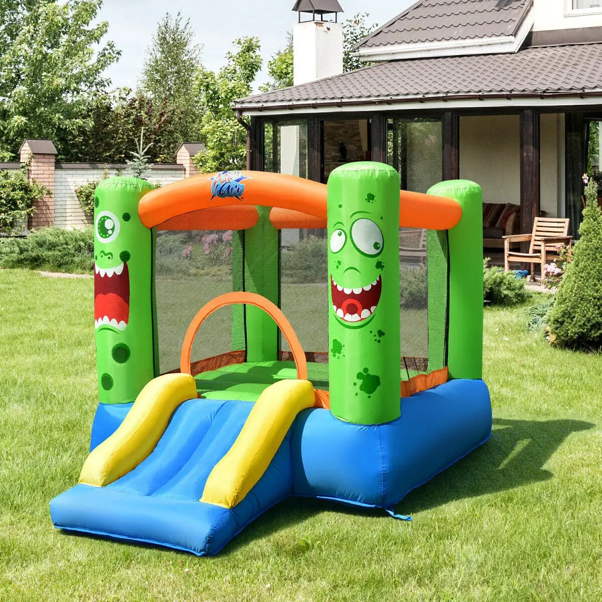Inflatable Bounce House Jumper Castle Kid's Playhouse without Blower by DirectDeals