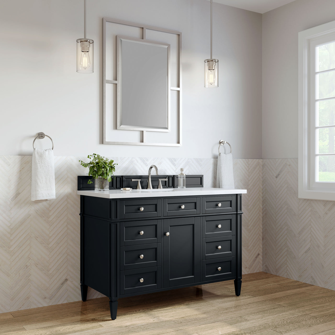 James Martin Brittany 48" Single Bathroom Vanity, Black Onyx, view 32