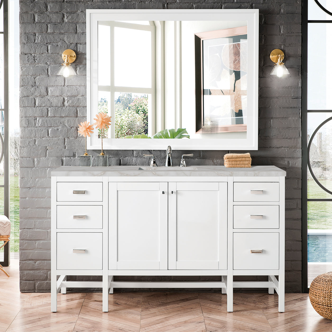 James Martin Addison 60" Single Bathroom Vanity, Glossy White, view 31