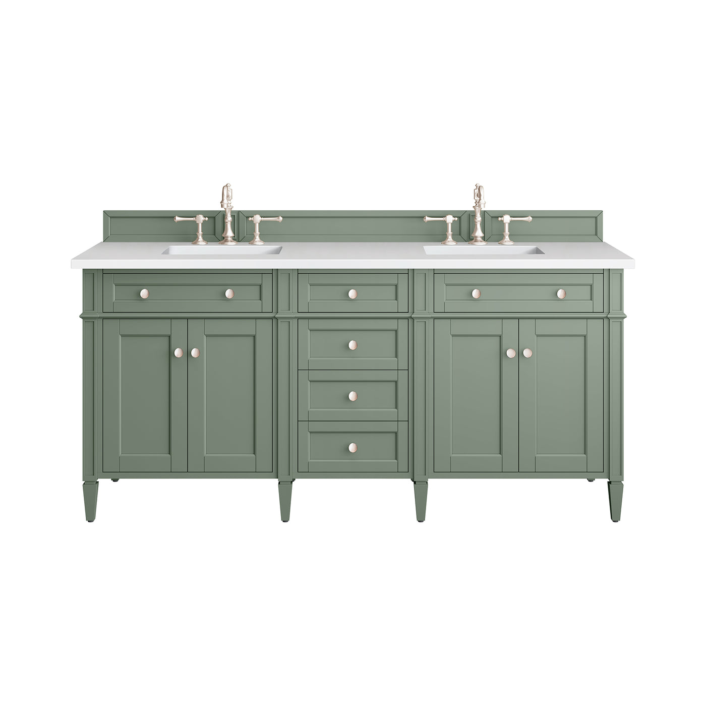 James Martin Brittany 72" Double Bathroom Vanity, Smokey Celadon, view 24