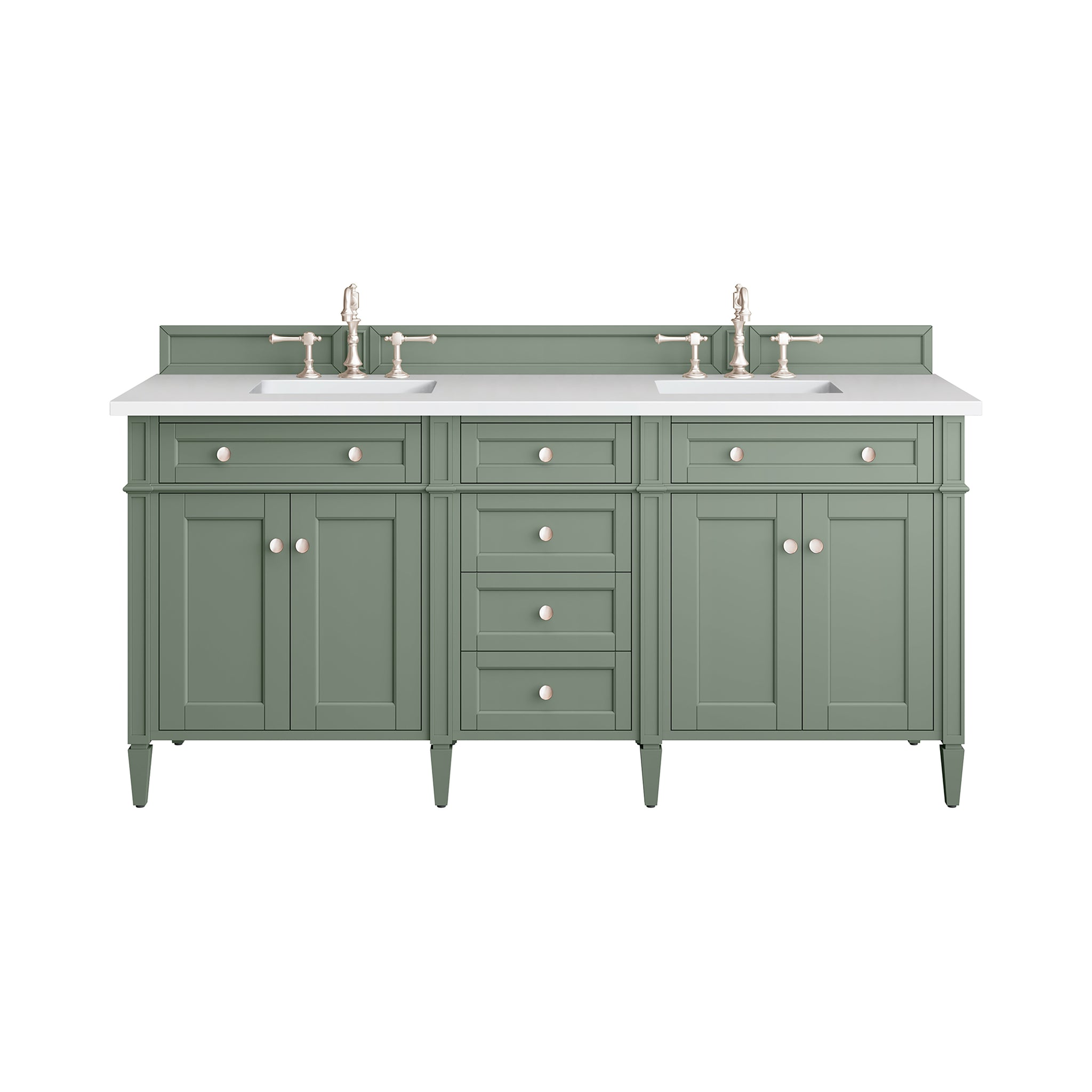James Martin Brittany 72" Double Bathroom Vanity, Smokey Celadon, view 24