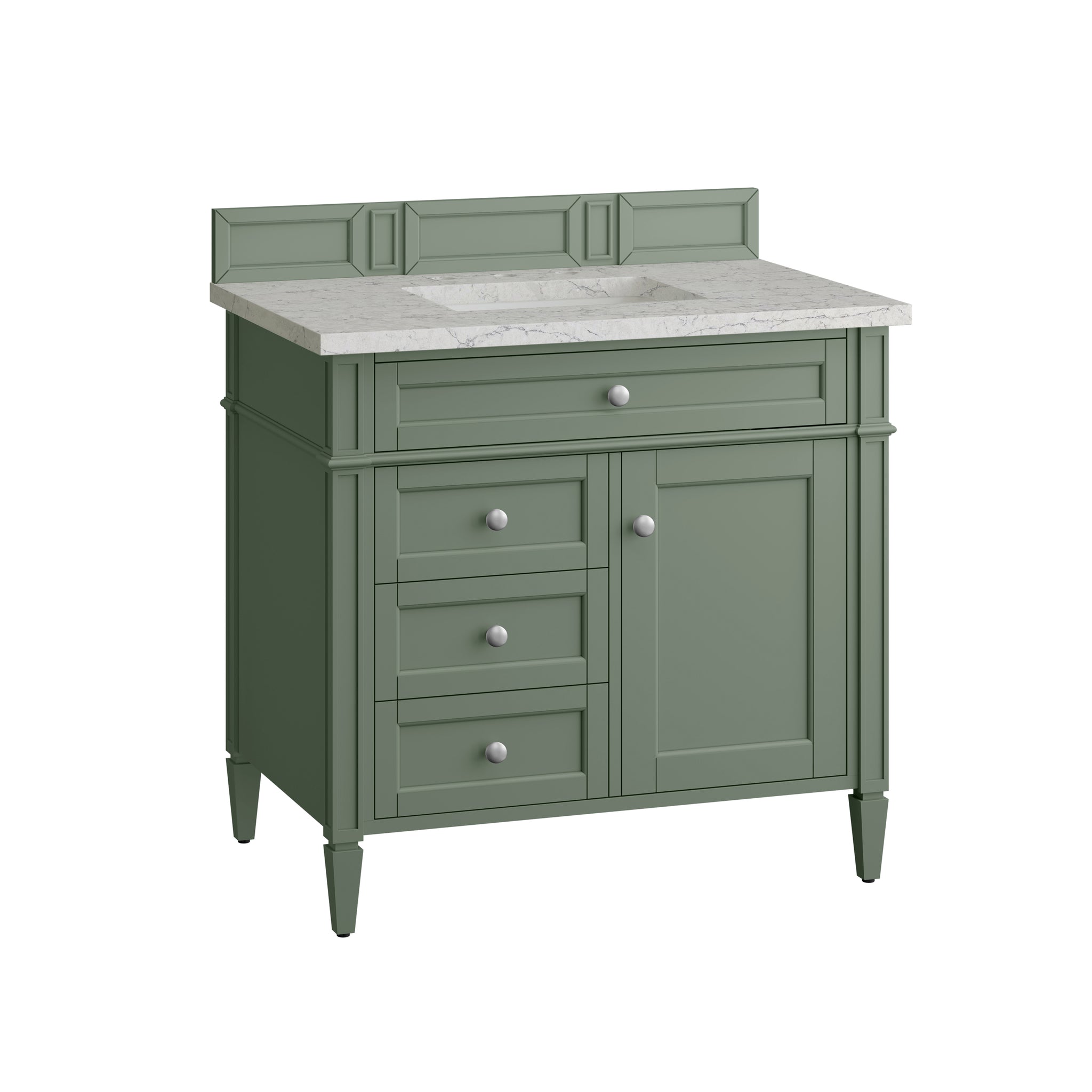 James Martin Brittany 36" Single Bathroom Vanity, Smokey Celadon, view 35