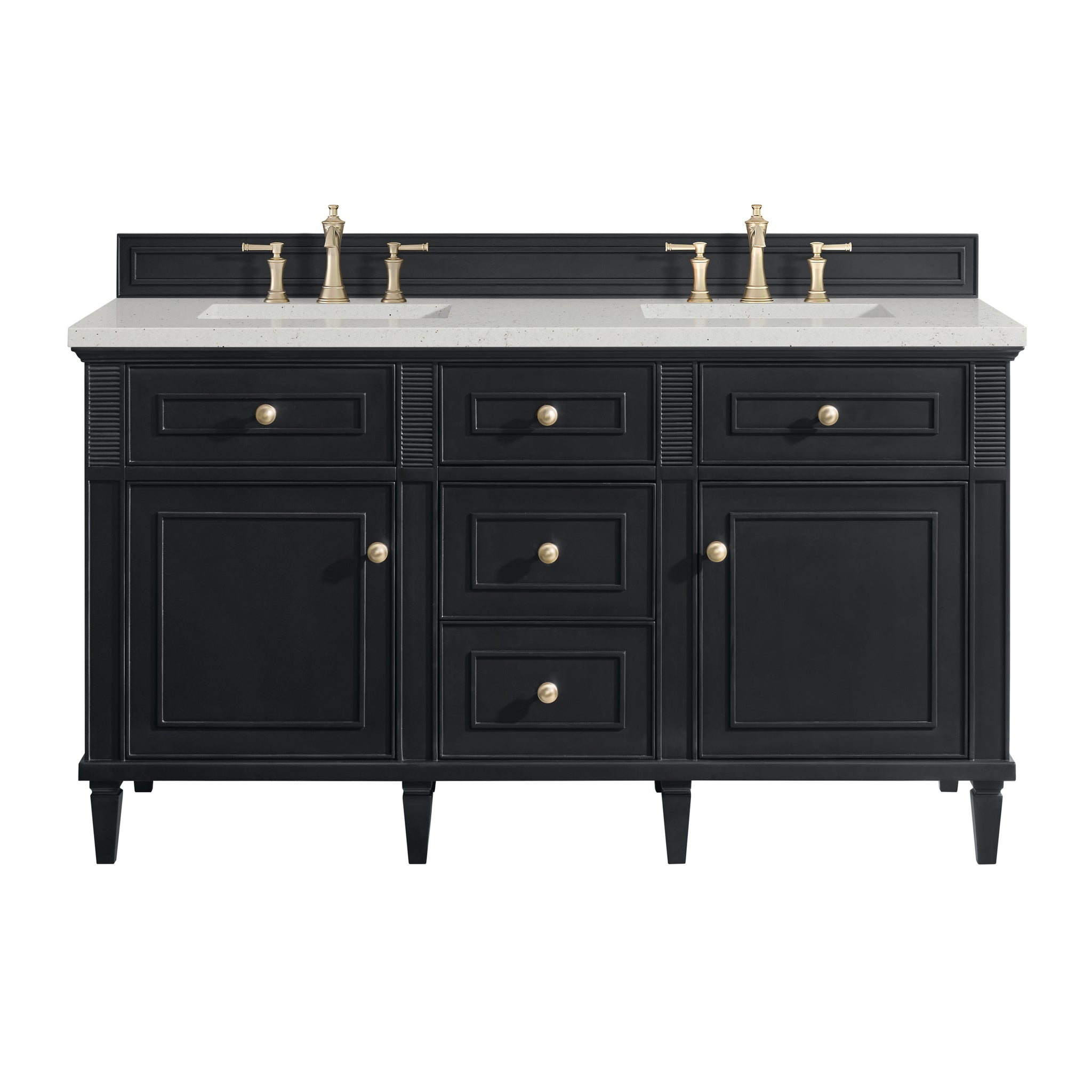James Martin Lorelai 60" Double Bathroom Vanity, Black Onyx, view 28