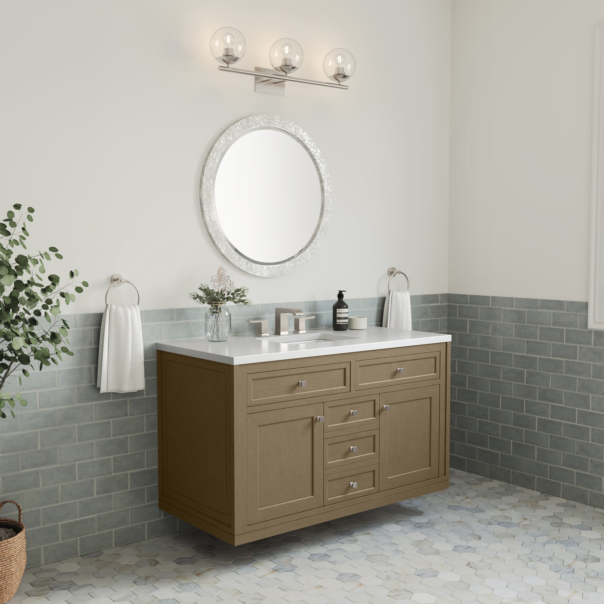 James Martin Chicago 48" Single Bathroom Vanity, Walnut Whisper, view 39