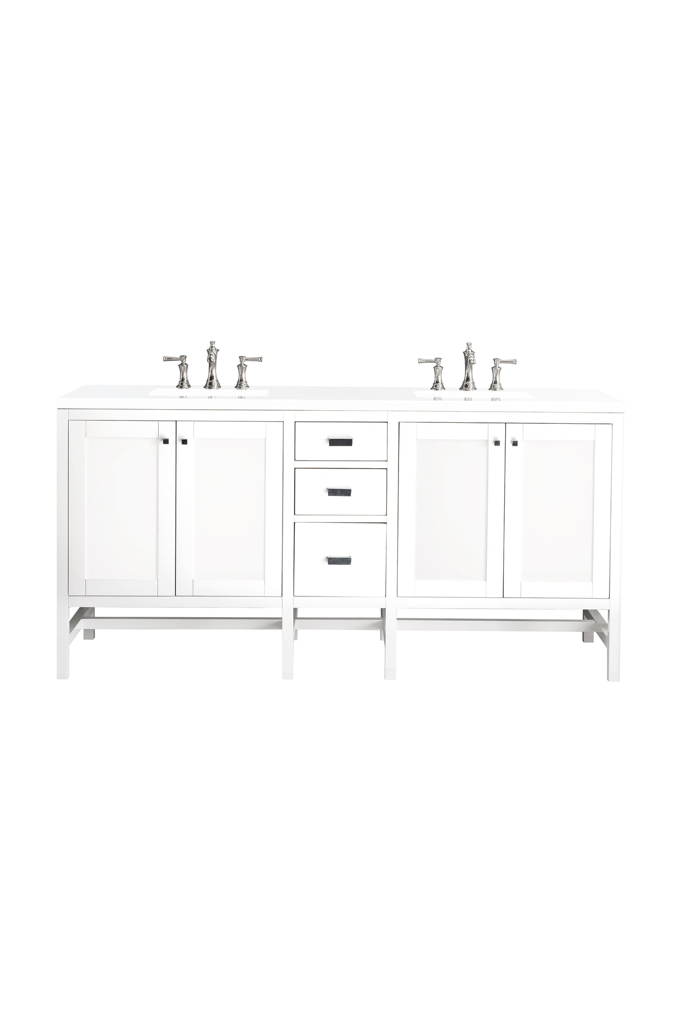 James Martin Addison 72" Double Bathroom Vanity, Glossy White, view 18