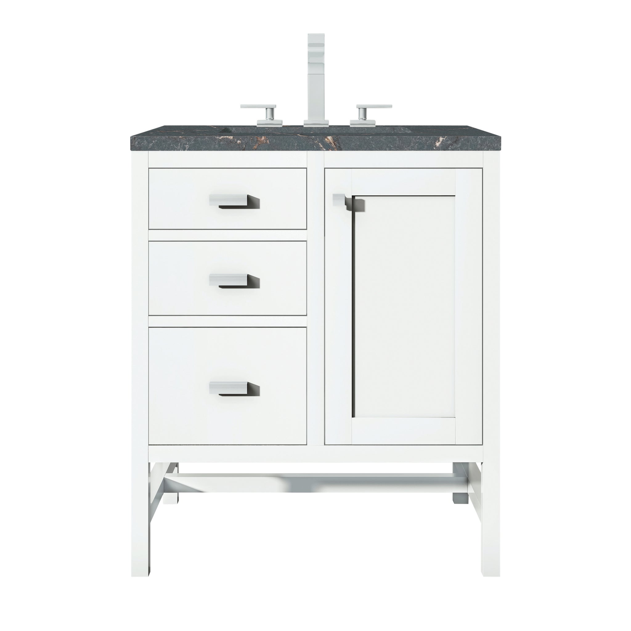 James Martin Addison 30" Single Bathroom Vanity, Glossy White, view 40