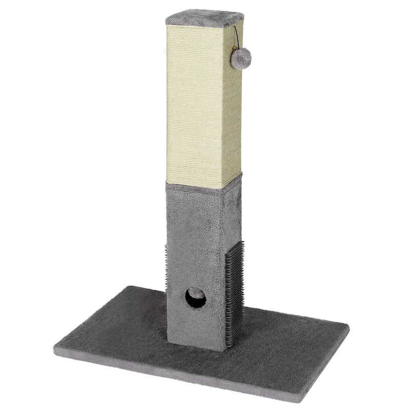 31 inch Tall Cat Scratching Post Claw Scratcher with Sisal Rope and 2 plush Ball-Gray by DirectDeals