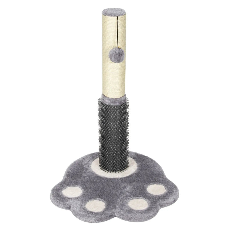20.5 inch Tall Cat Scratching Post Claw Scratcher with Sisal Rope and Plush Ball-Gray by DirectDeals