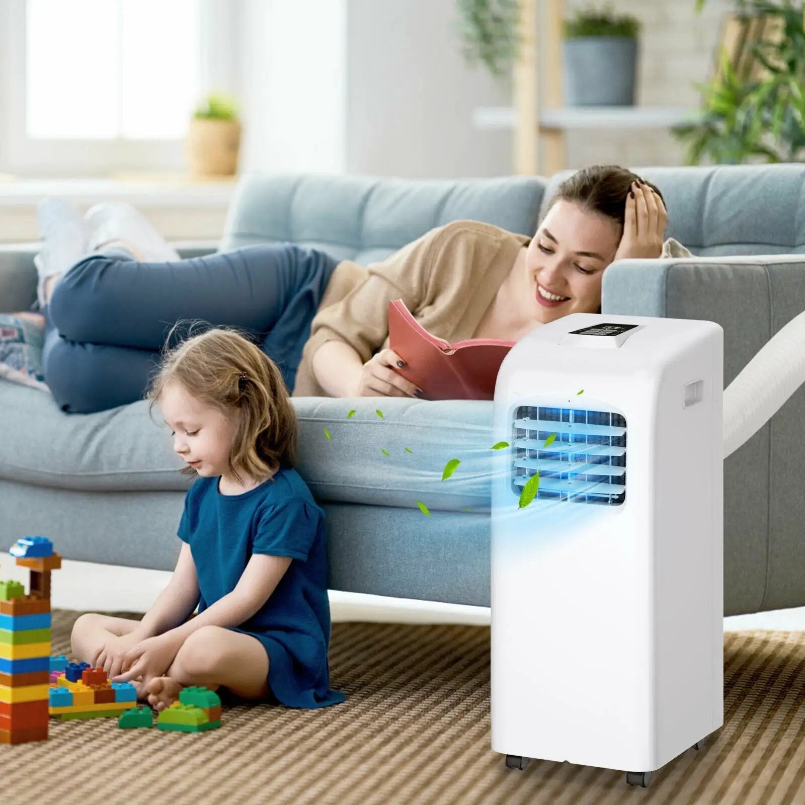 8000 BTU(Ashrae) Portable Air Conditioner with Dehumidifier Function by DirectDeals
