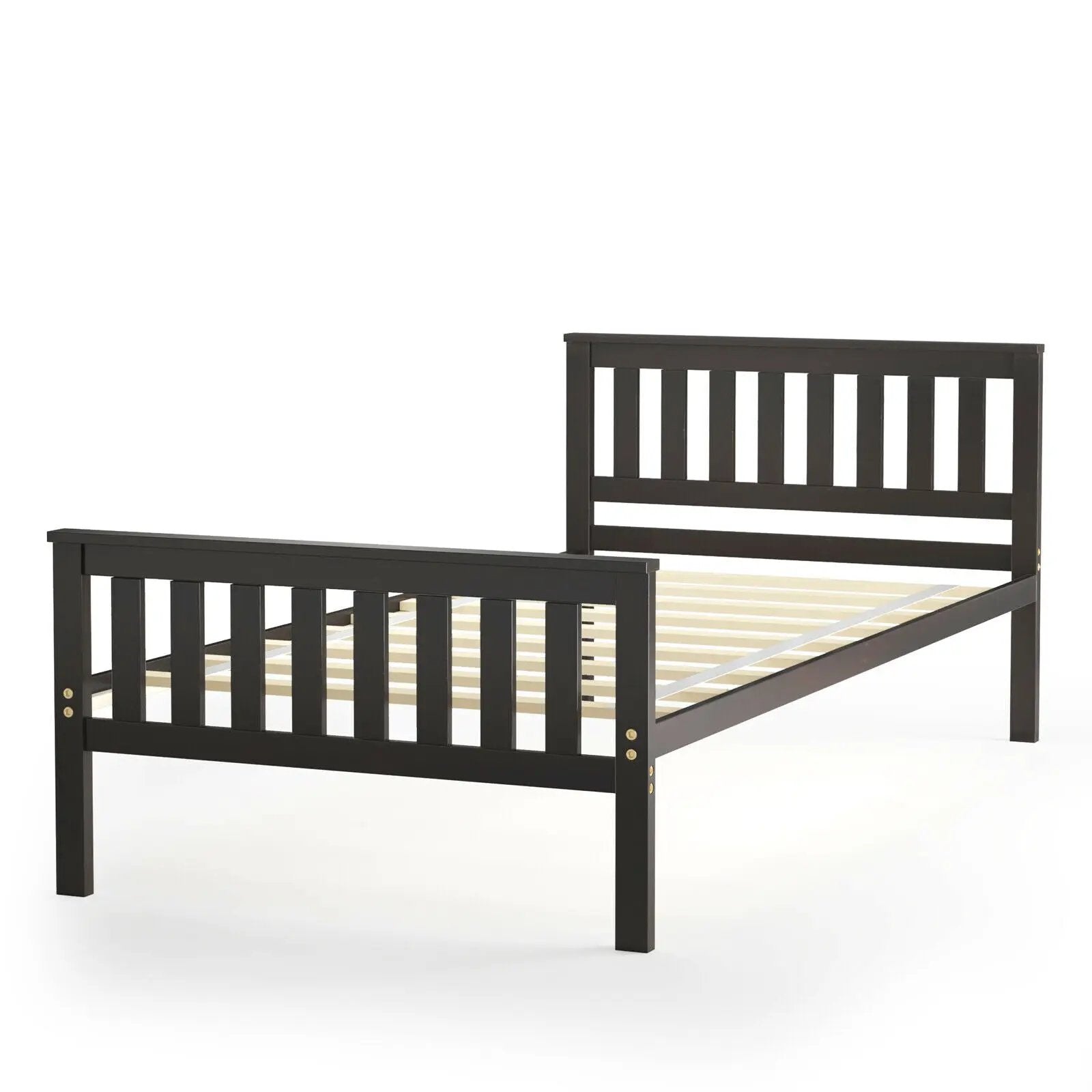 Twin Size Wood Platform Bed with Headboard by DirectDeals