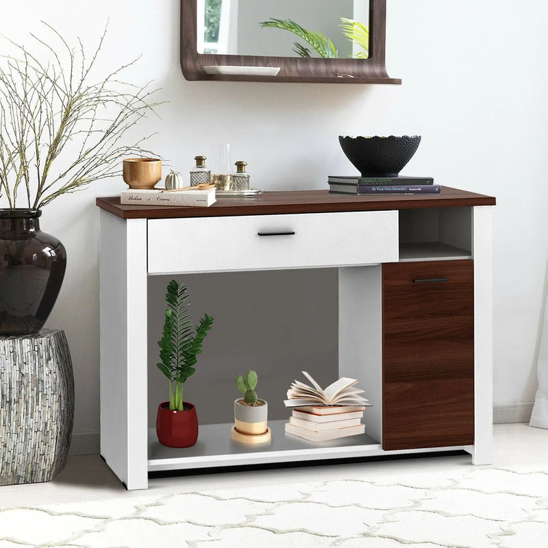 48 Inch Console Table with Drawer and Cabinet by DirectDeals