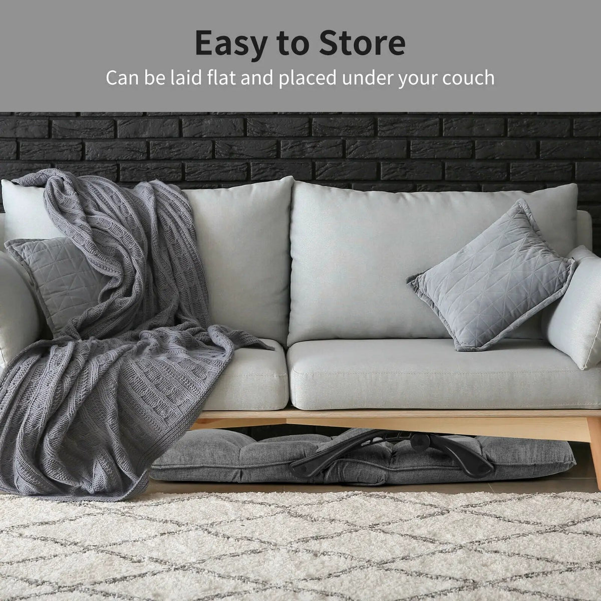 14-Position Adjusting Lazy Sofa Chair with Waist Pillow and Armrests, photo 4 of 16
